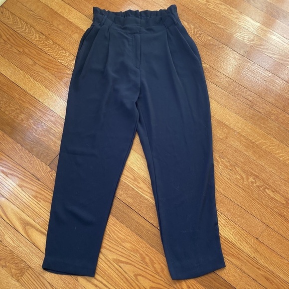 Carolina Belle Pants - Navy Blue Dress Pants Trouser High Waist Tailored